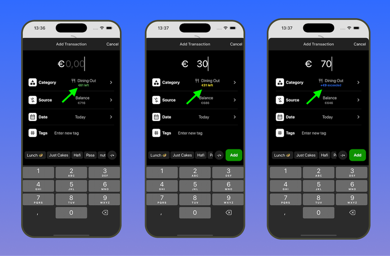 Add new Transaction awareness
